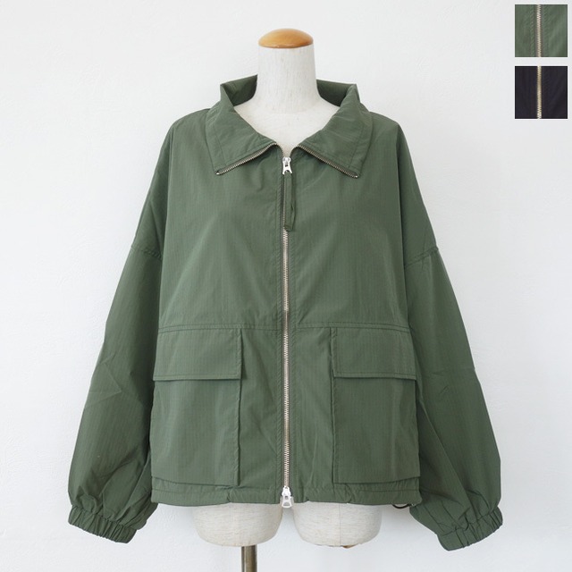 KHA:KI (カーキ) ジャケット スタンドカラー ジップアップ ドローストリング ワイドシルエット MIL25HJK3232 ◇