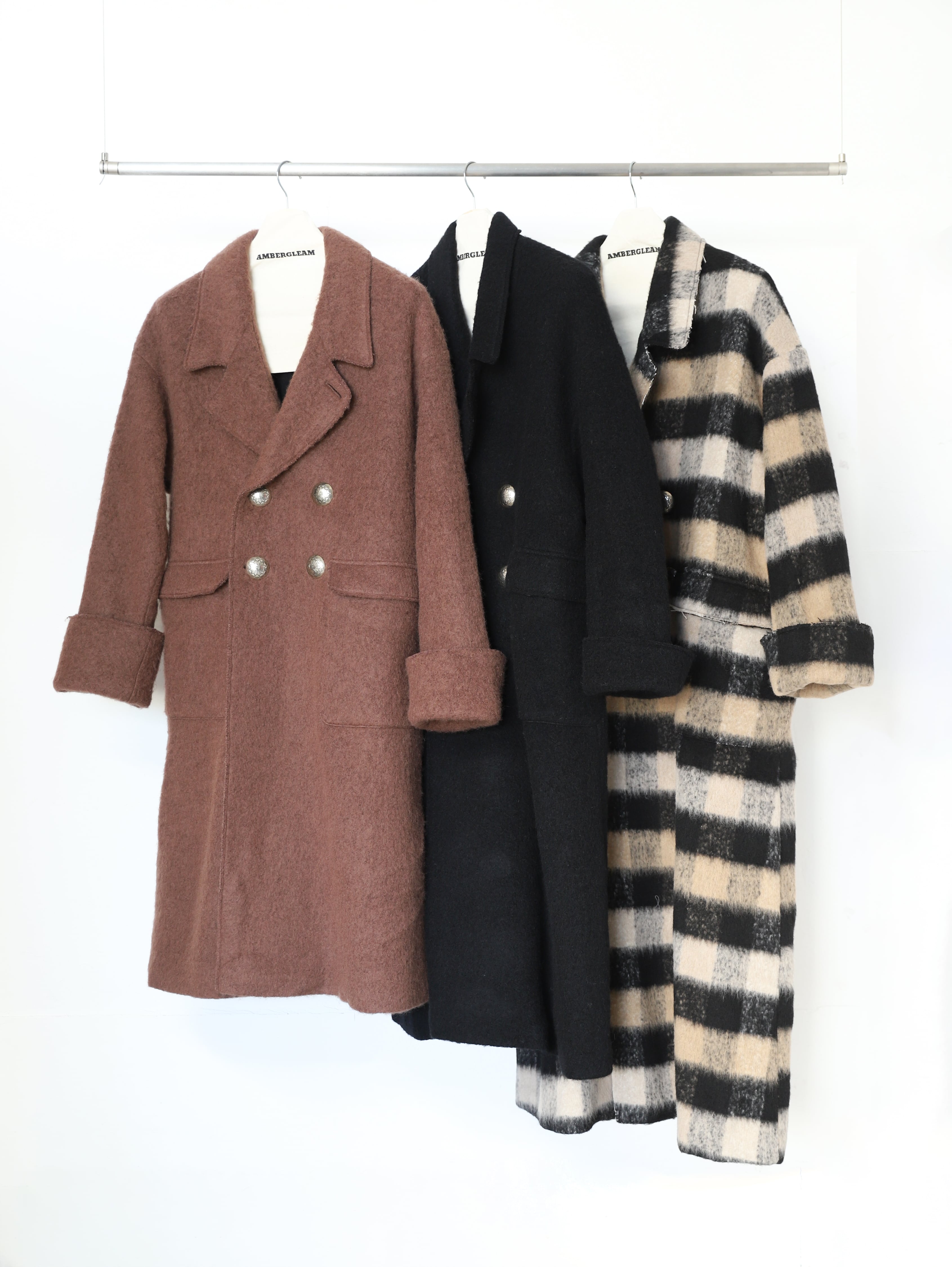 Wool Gown Long Coat / ウールガウンロングコート | AMBERGLEAM