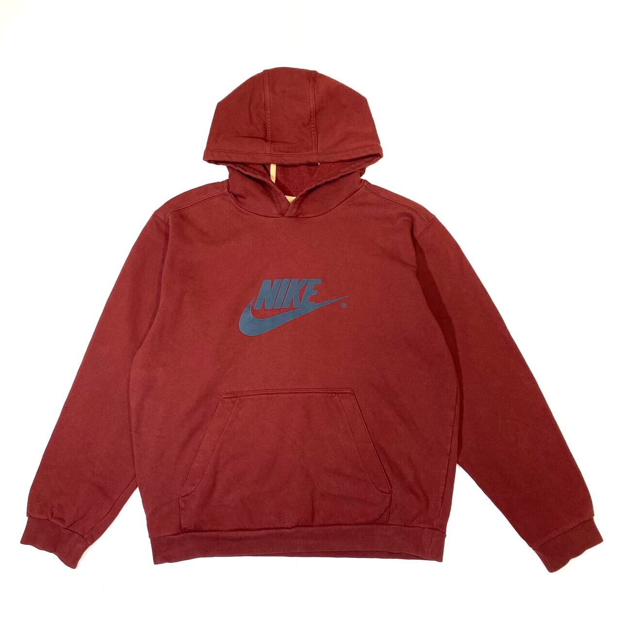NIKE ナイキ ビッグロゴ スウェットパーカー メンズM 古着 フロッキー