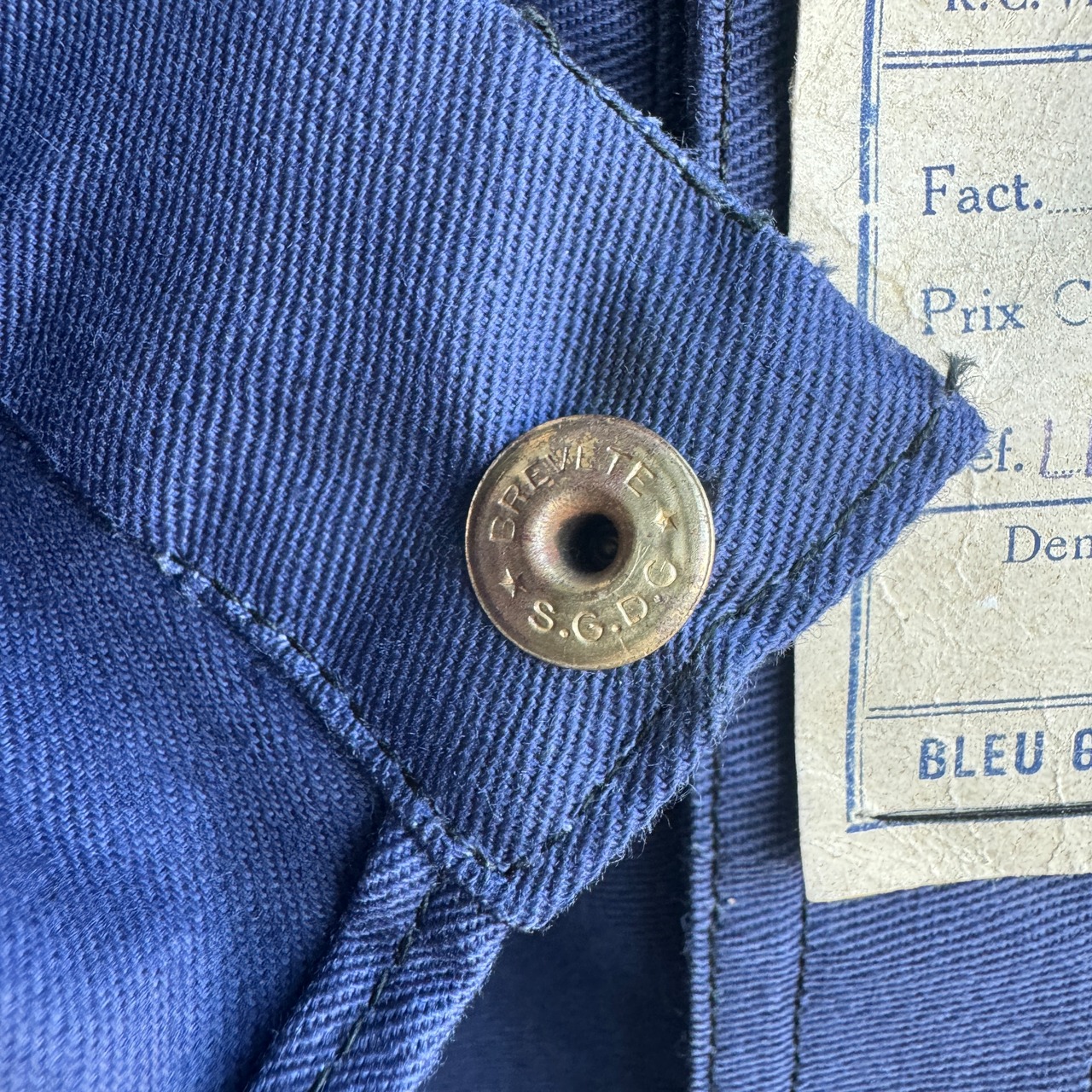 Le Fortex フレンチワークジャケット メタルボタン 40s 画像11