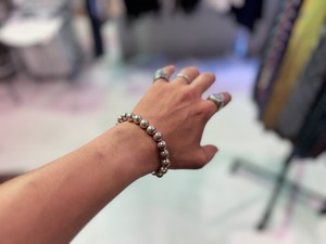 Vintage Mexican Jewelry Silver Ball Chain Bracelet