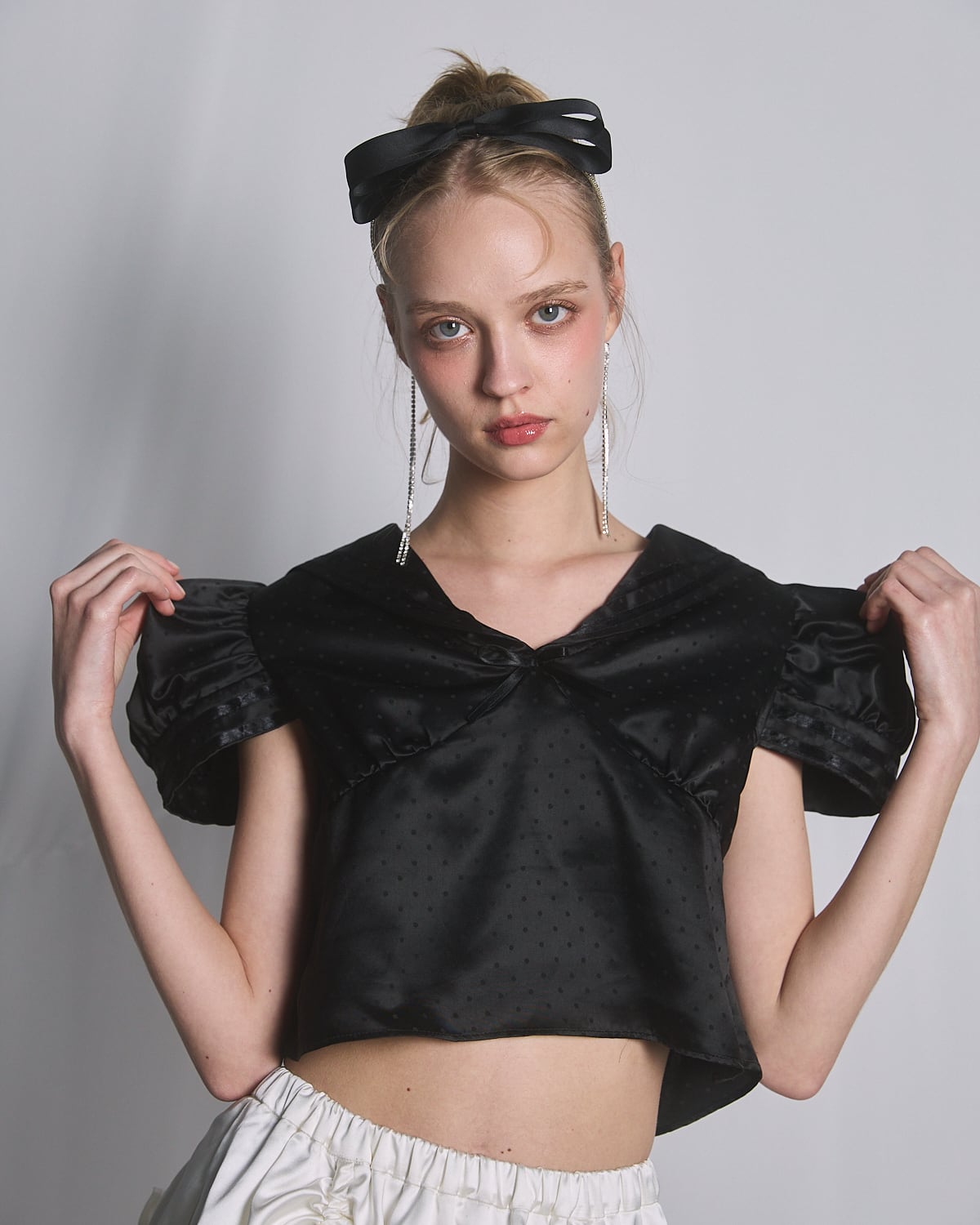 lilLilly セーラーブラウス S/S サテンドットセーラーブラウス | lilLilly official webstore