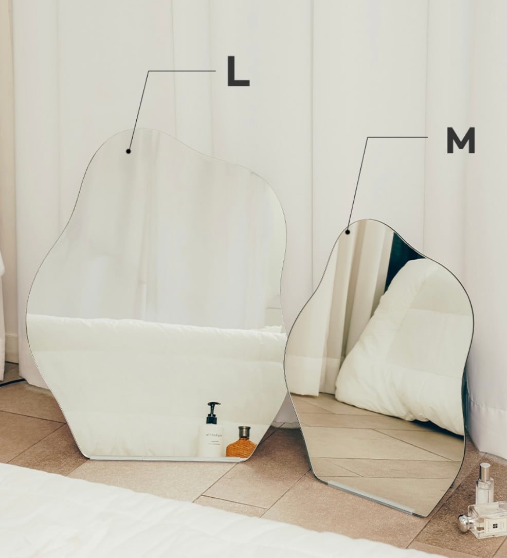 wave mirror L size / ウェーブミラー スタンド 変形 鏡 韓国