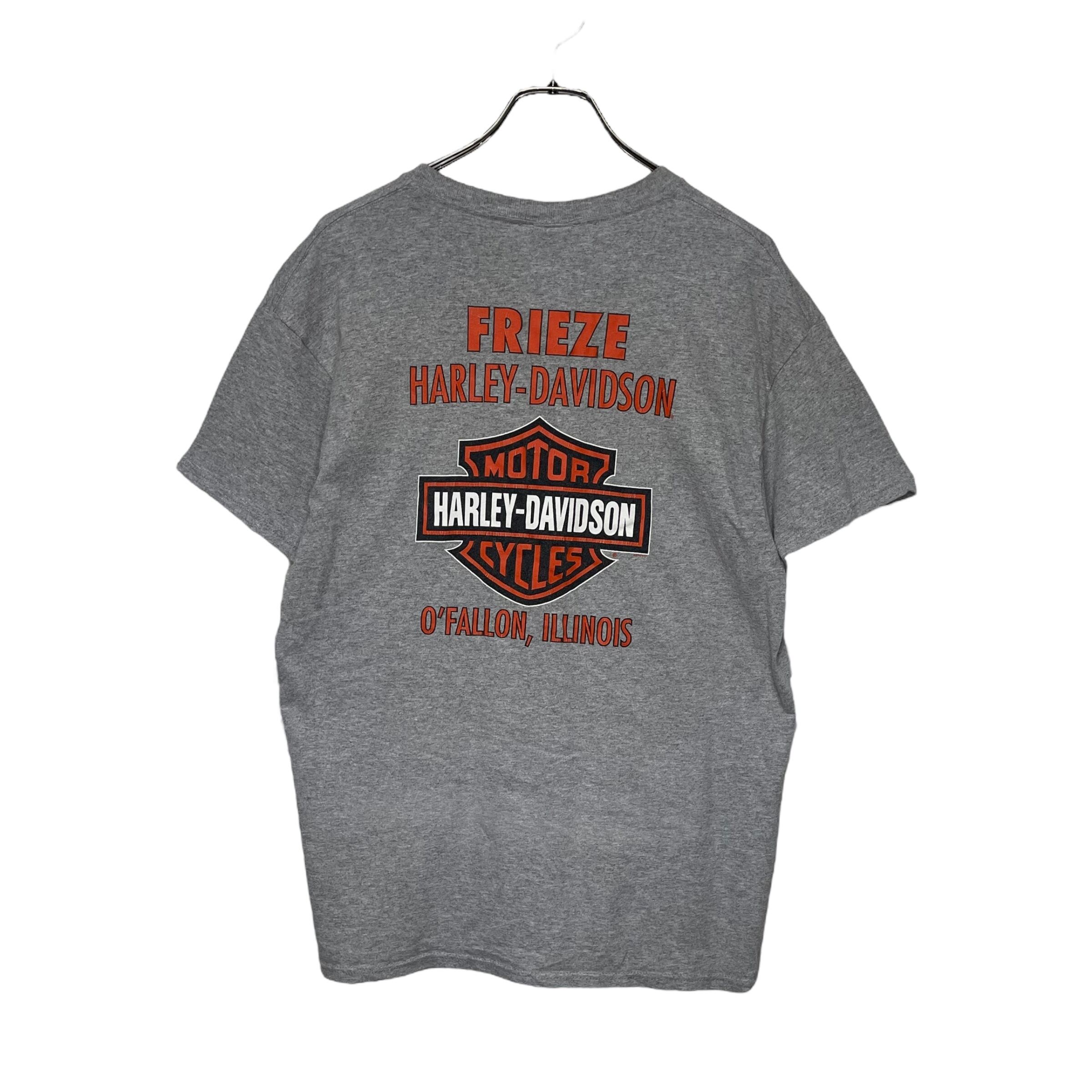 HARLEY DAVIDSON Tシャツ 半袖 ブラック 両面プリント