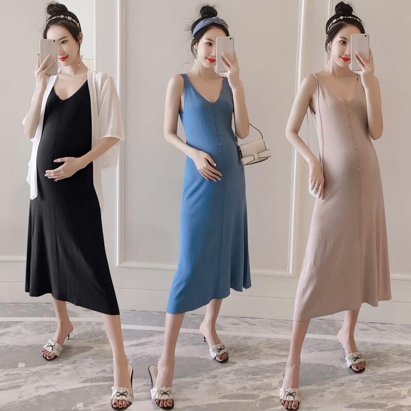 【新作】【送料無料】 2019マタニティドレスウーマンサマーニットコットンラージサイズドレス妊婦マタニティMD-00995に到着 大きめサイズ 夏物 AL expec357061649512