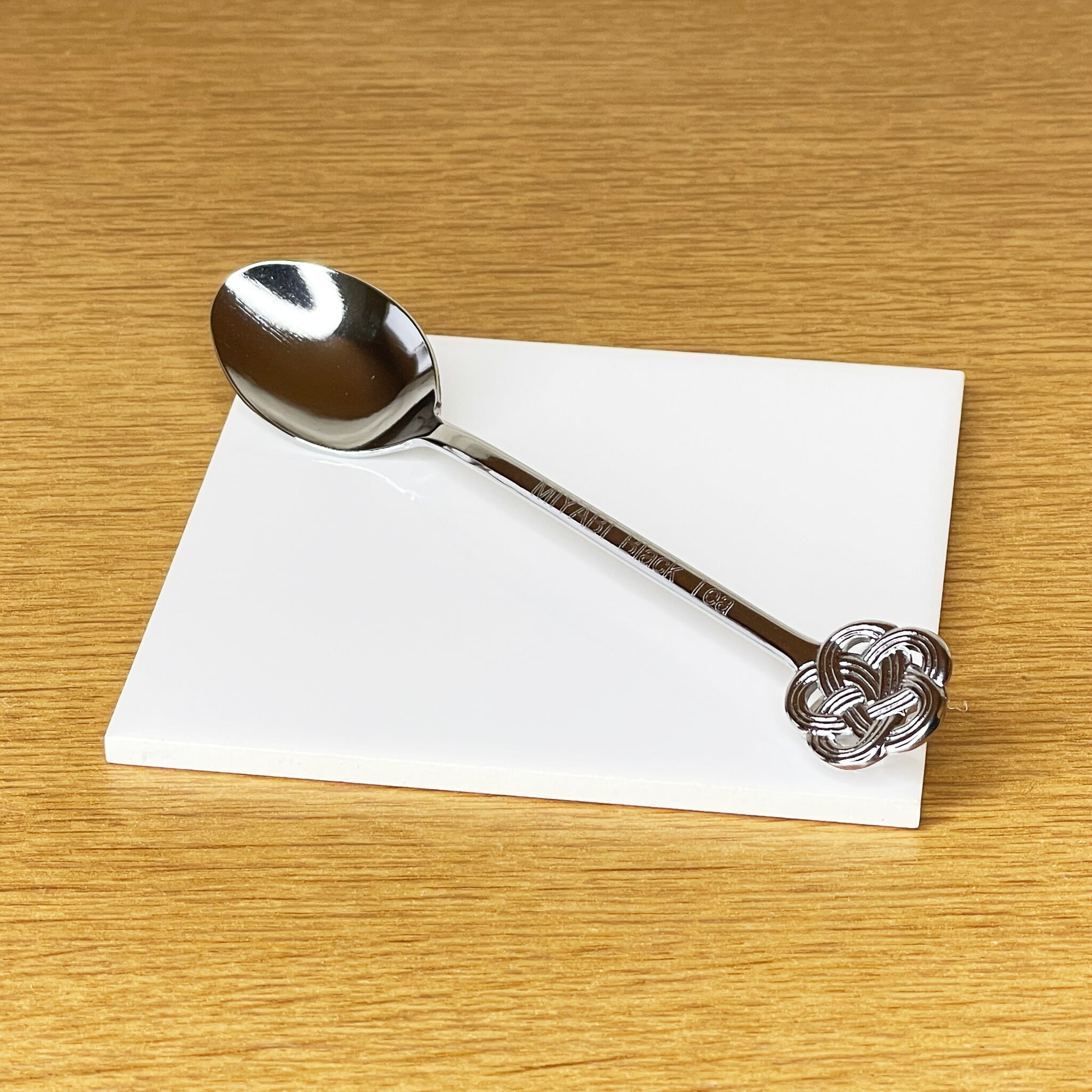 雅紅茶オリジナル】水引スプーン「梅」 ステンレス製 ティースプーン