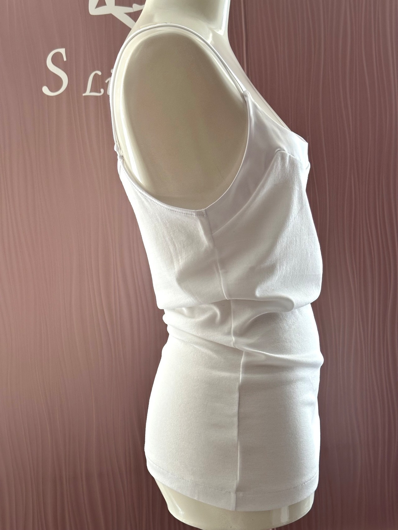 OSCALITO　フィロスコッツィア・サテン胸元　キャミソール　　ホワイト　２、３、４サイズ