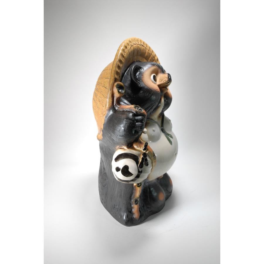 福狸 古信楽風 10号 （信楽焼き・陶器・たぬき・タヌキ・置物・B078-07