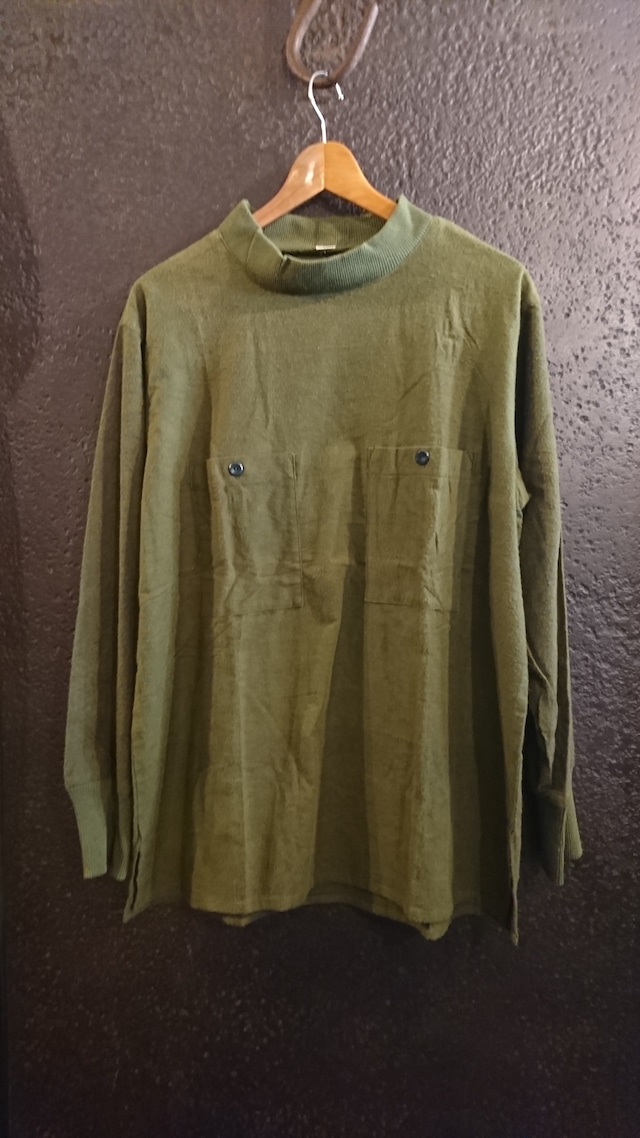 1980s "Hungarian Army Pullover Mockneck Shirt" DEAD STOCK ⑭