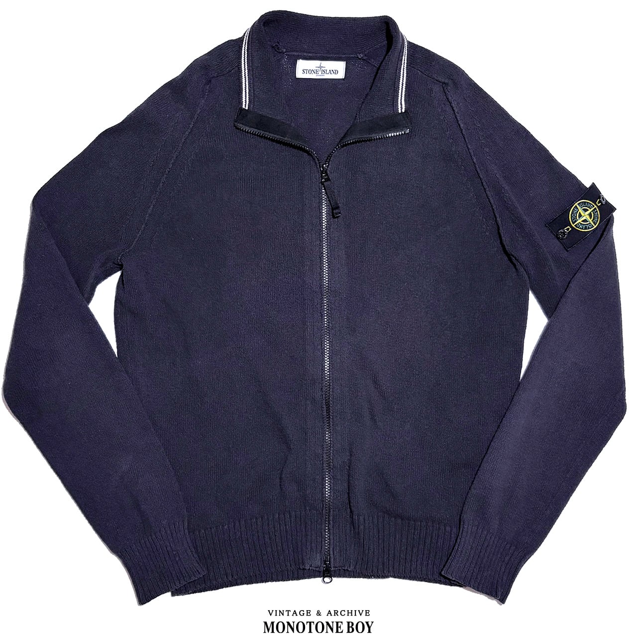 STONE ISLAND 2012SS ZIP UP DRIVERS COTTON KNIT NAVY size L STONE ISLAND 2012SS ZIP UP DRIVERS COTTON KNIT NAVY size L