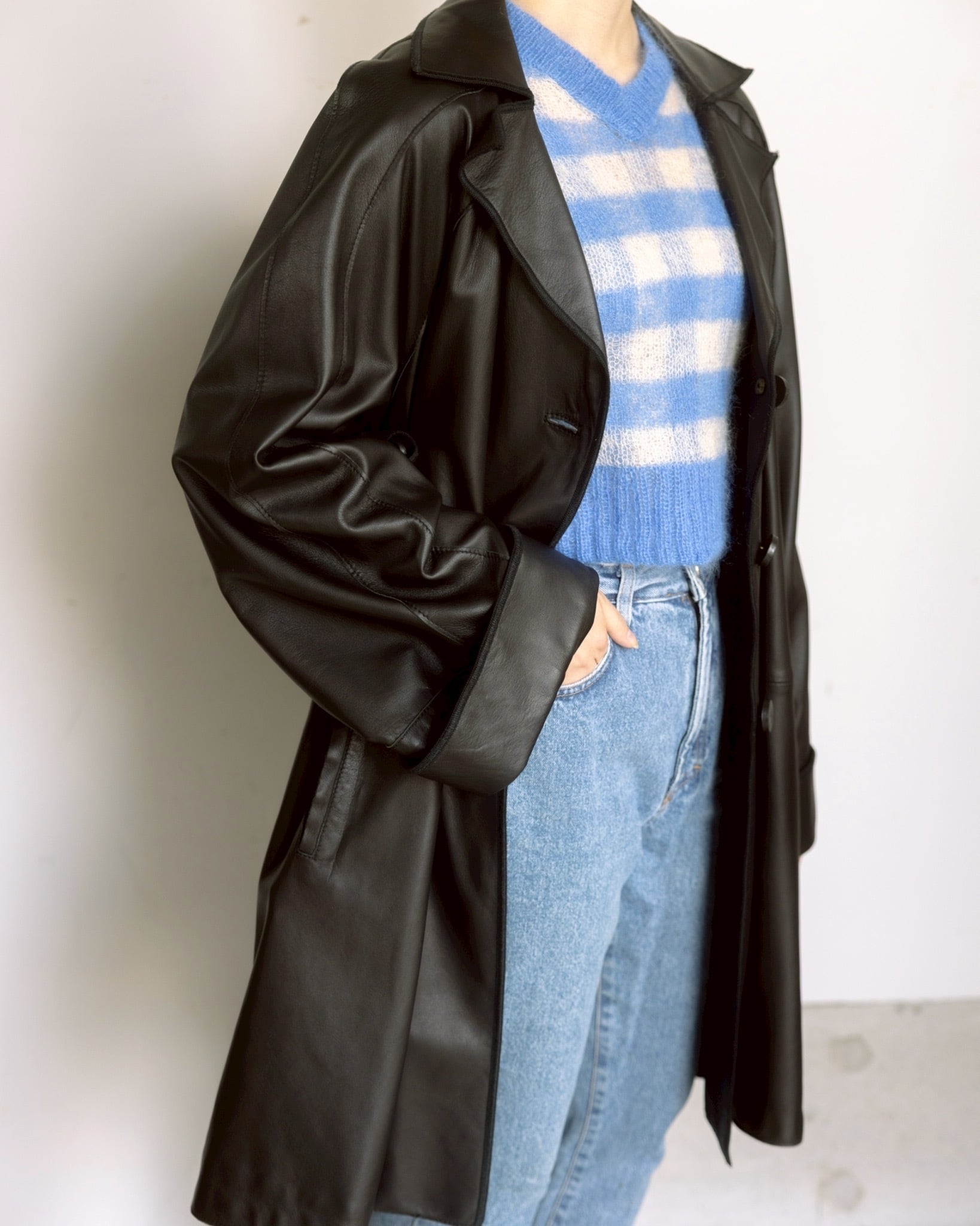 【OLD FENDI オールドフェンディ】ダッフルコート ブラック FENDI モノグラム リバーシブル ダブルコート | ブラック | FARFETCH