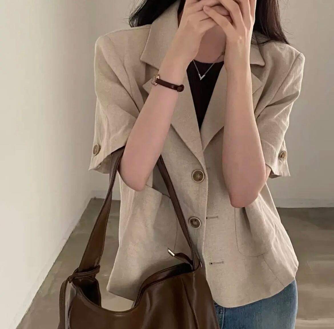 【2color】大人半袖ジャケット