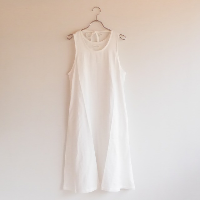 WガーゼノースリーブOP　WHITE