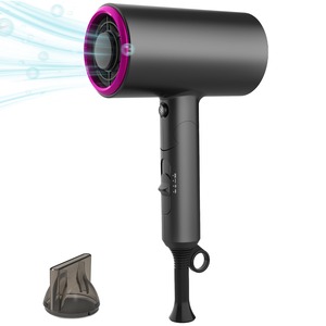 【在庫のみ】ドライヤー 1200W 大風量速乾 高濃度マイナスイオン 高效動力 折り畳み式超軽量設計 3段階温度調節 冷風/熱風 低騒音 過熱保護機能 便捷持ち運び 恒温ヘアケア 髪質改善 静電気抑制 抜け毛改善 美容師監修 家庭用 旅行用 サロン用 ノズル付き 収納ポーチ付き 日本語説明書付き PSE認証済み HairDryer-RCY-7004-2025d1