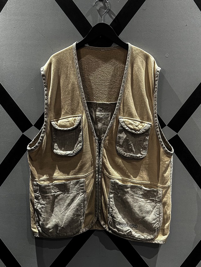 【X VINTAGE】"KNOCK OUT" Pocket Gimmick Vintage Hunting Vest