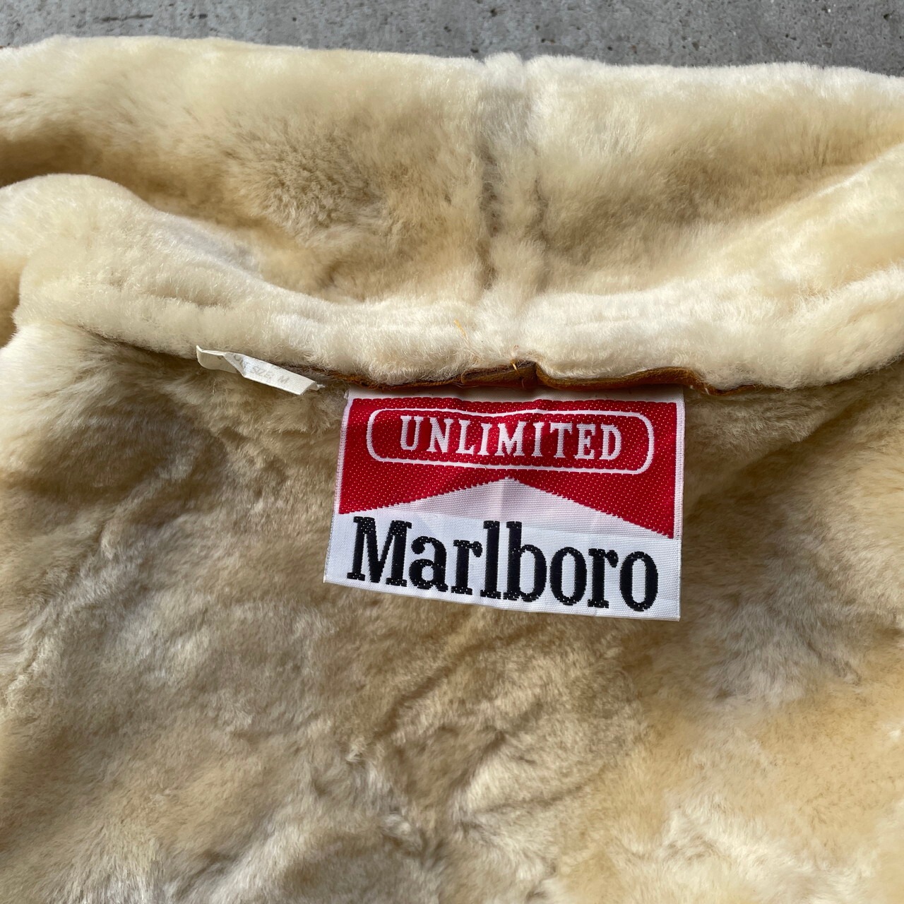 90年代 USA製 Marlboro マルボロ ムートンコート メンズXL相当 古着 