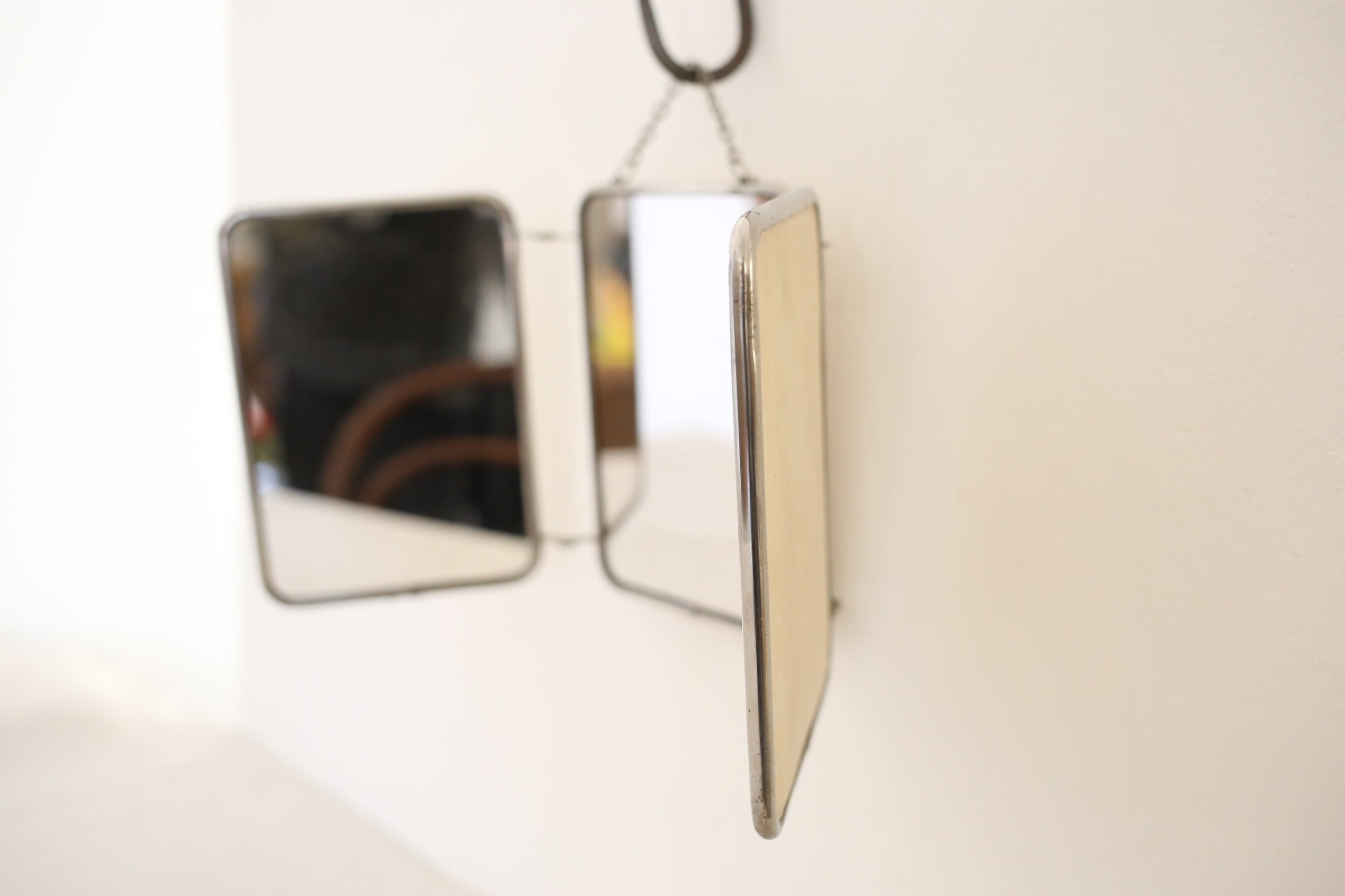 フランス アンティーク ヴィンテージ 三面鏡 『miroir de barbier』 N