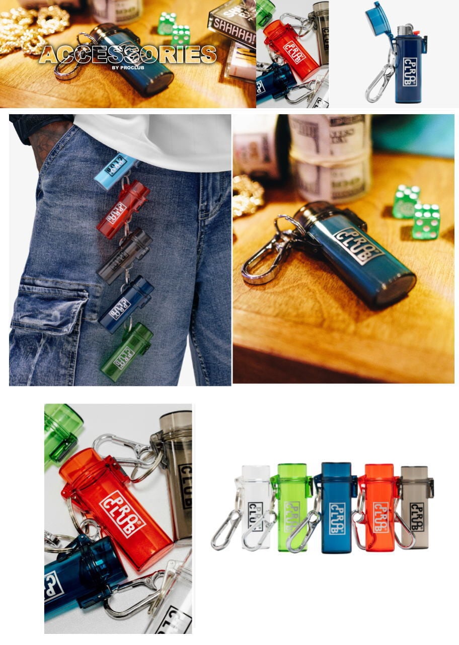 PROCLUB プロクラブ ライターケース キーホルダー5色セット数量限定入荷！ 送料無料】PROCLUB プロクラブ ライターケース キーホルダー ブラック