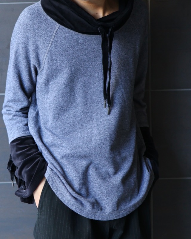 Fly front bicolor down jacket