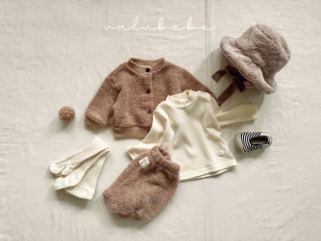 [即納]《valubebe》Fur ear muff bucket hat (baby) 104