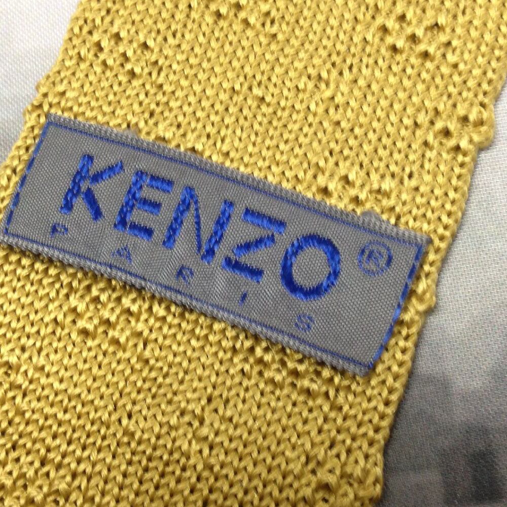 ケンゾー KENZO 良品 微光沢 ネクタイ ニット スクエア タイ ケンゾー KENZO 良品 微光沢 ネクタイ ニット スクエア タイ