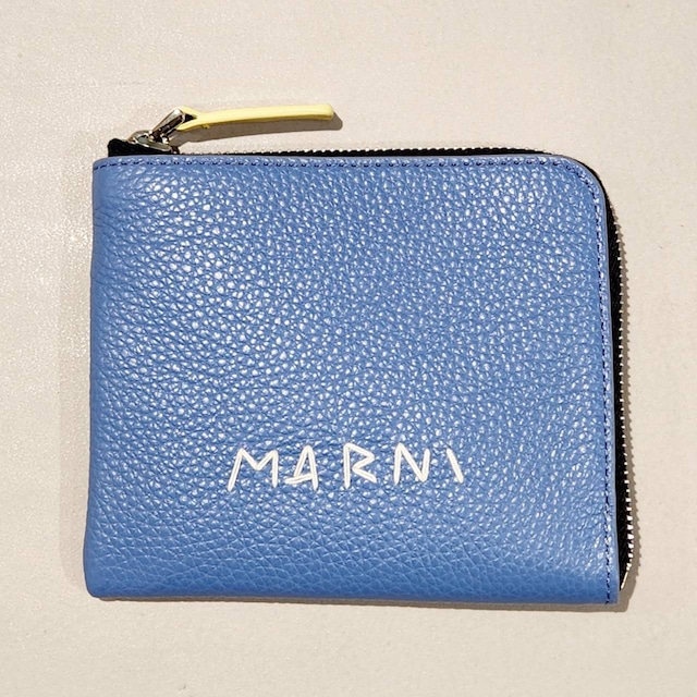 MARNI ZIP AROUND ウォレット　ブルー,イエロー