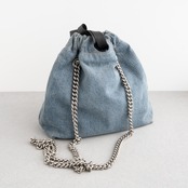 バレンシアガ クラッシュ スモール トートバッグ デニム SS24