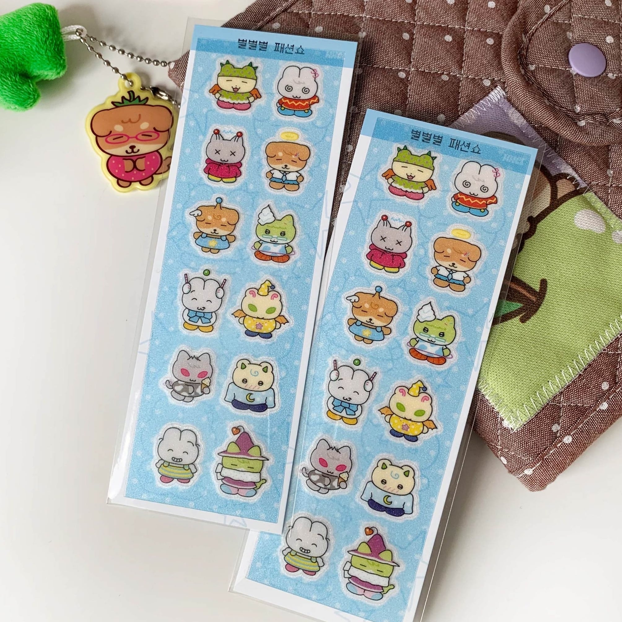 HEEHEECLUB] STAR ファッションショー クリア グリッター ステッカー