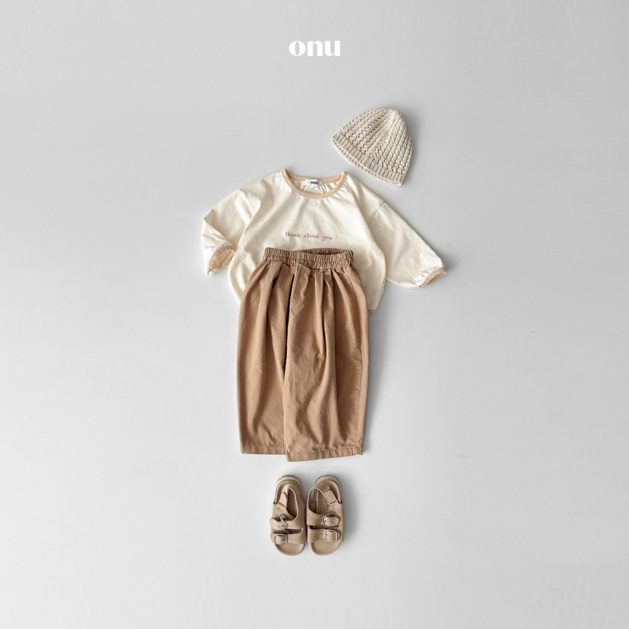 ONU 26/SS Basic Rib-Trim T-Shirt