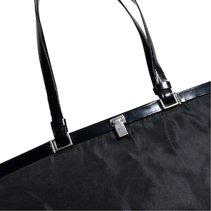 PRADA black nylon tote bag