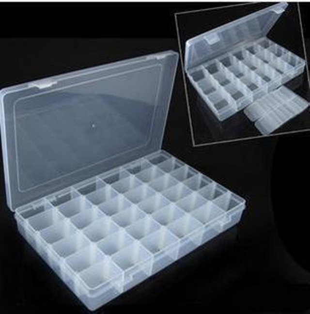 送料無料高10 グリッド プラスチック ボックス透明収納ボックス