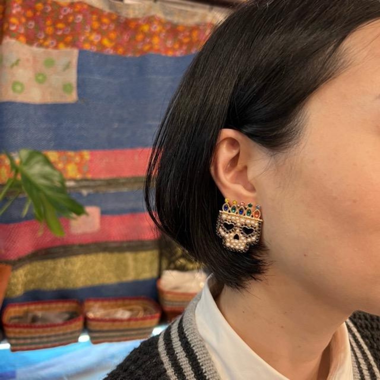 TOPANGA Jewelry　KINGガイコツピアス