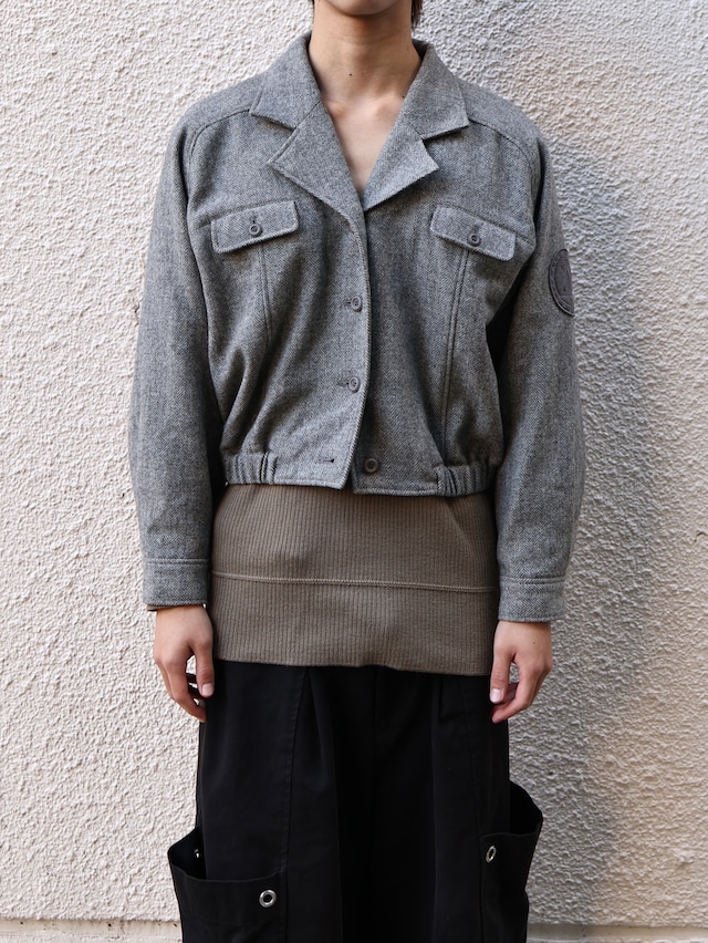 【balenciaga sports】cropped button blouson