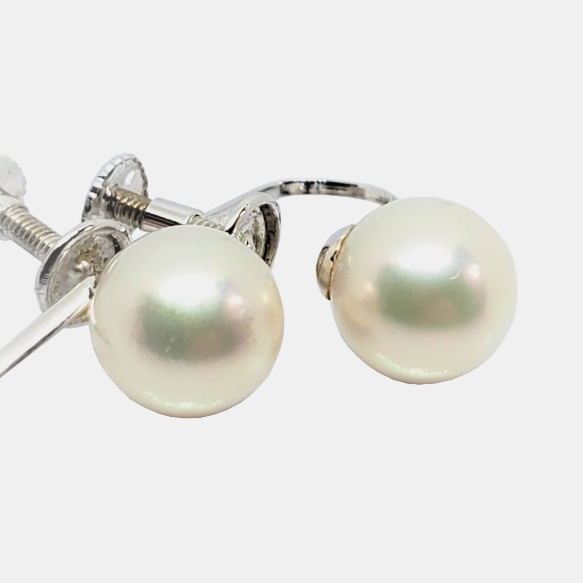 K14WG Pearl Earring/K14 ホワイトゴールド パール イヤリング | ELLE