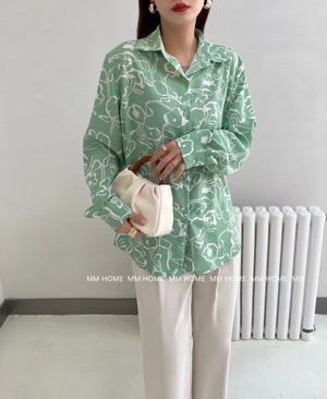 フラワー柄ブラウス　AJ42441-919