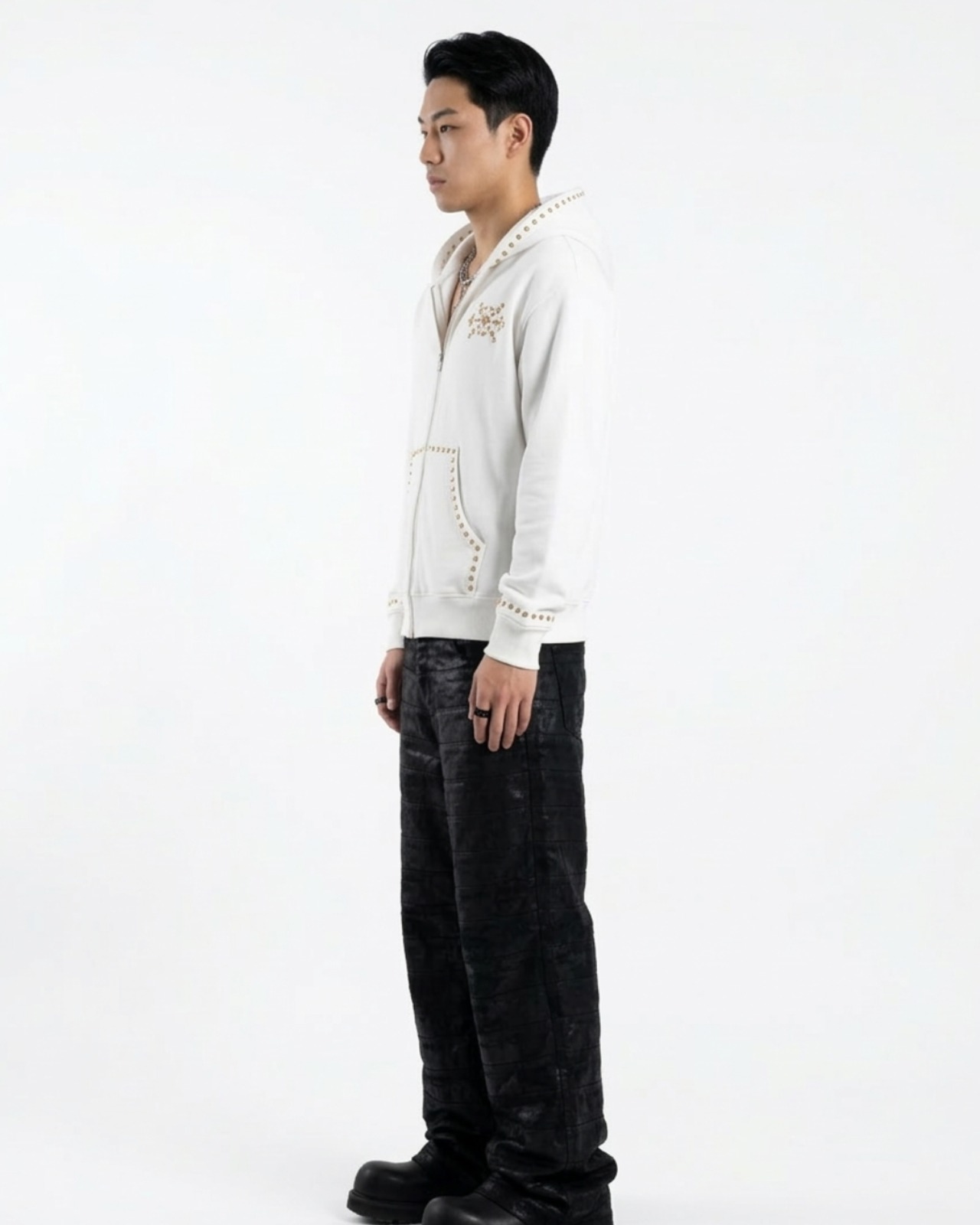 スタッズデザインジップパーカー(PK00003)