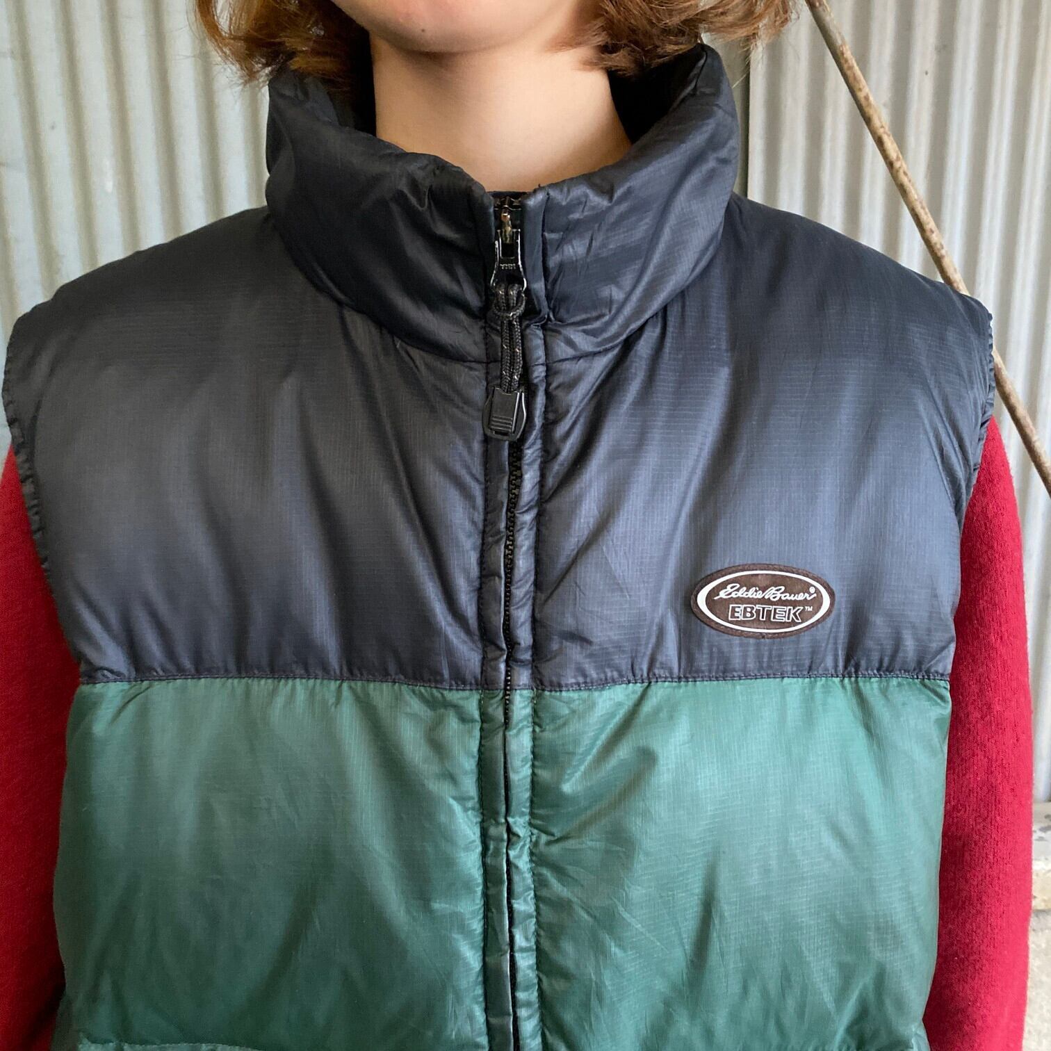 90s EBTEK eddie bauer ダウンジャケット カーキ S