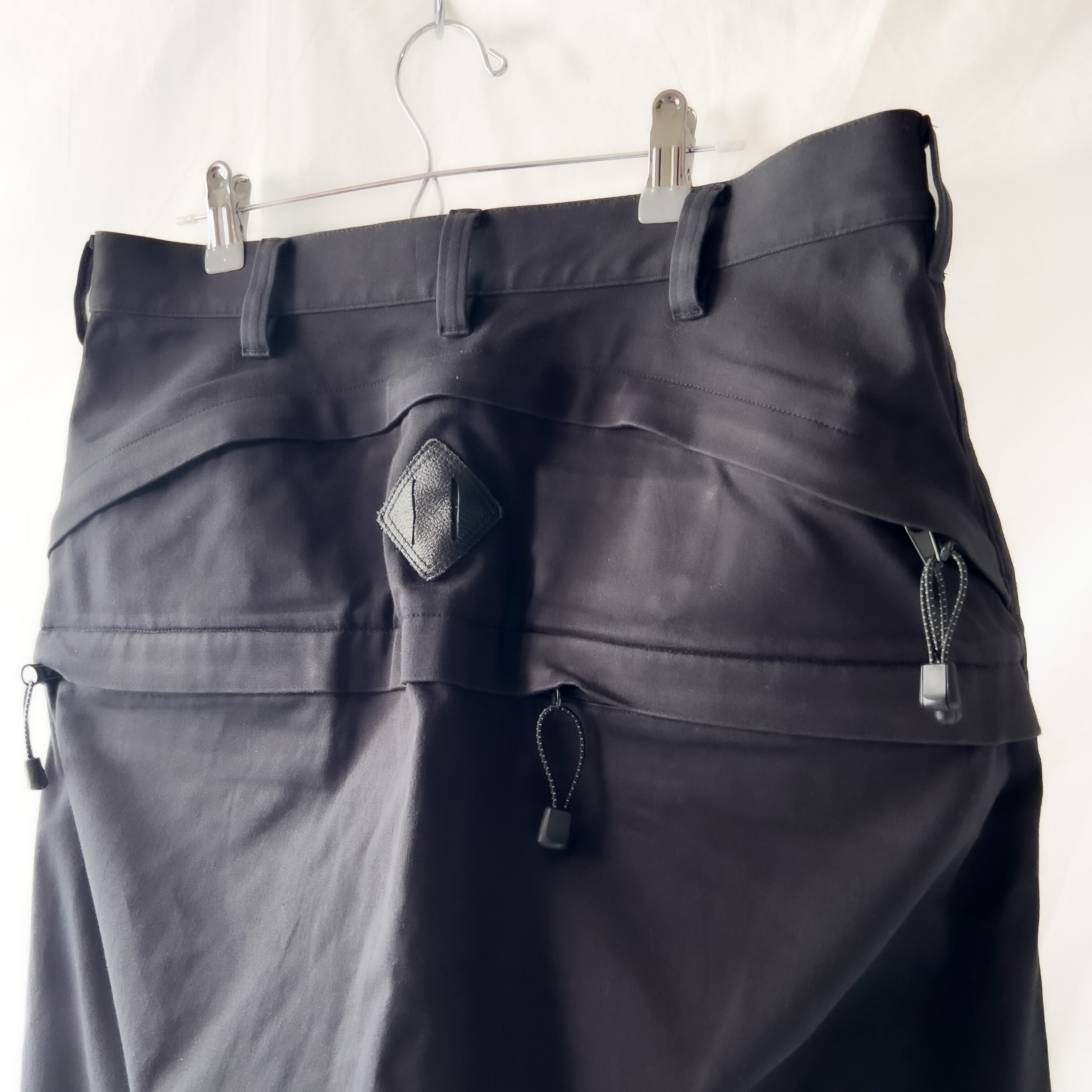 Y-3” hidde pockets gear Tapered black pants ワイスリー テーパード