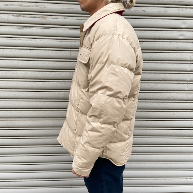 80s ORVIS オービス リバーシブルダウンシャツジャケット グースダウン L
