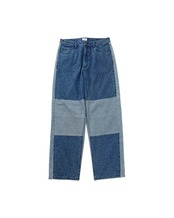 【#Re:room】LEOPARD PANELED WIDE DENIM PANTS［REP323］