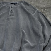 custom draw cord fade gray henry neck tee