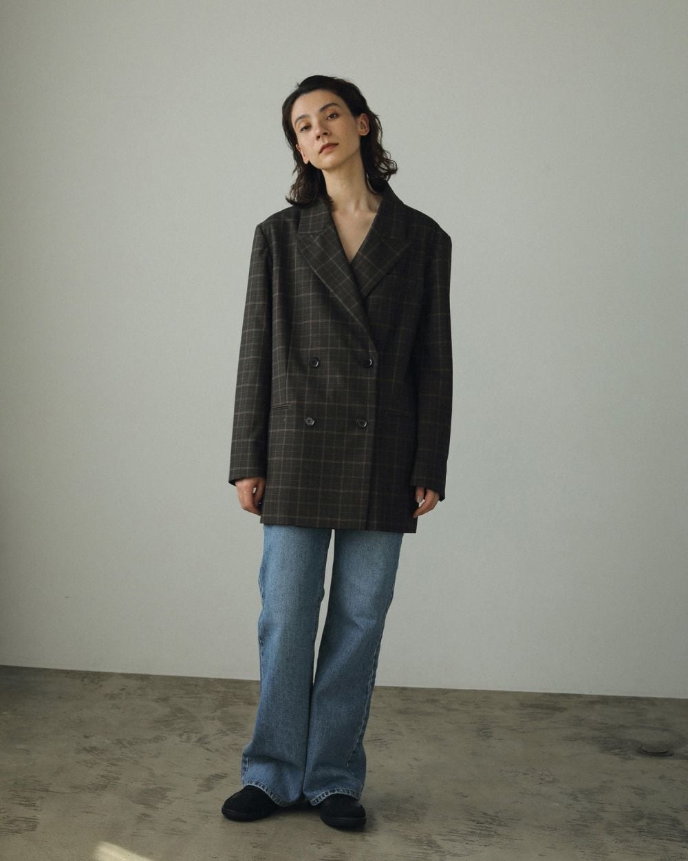 anuke アンヌーク Oversize Double Jacket ブラウン anuke アンヌーク Oversize Double Jacket ブラウン