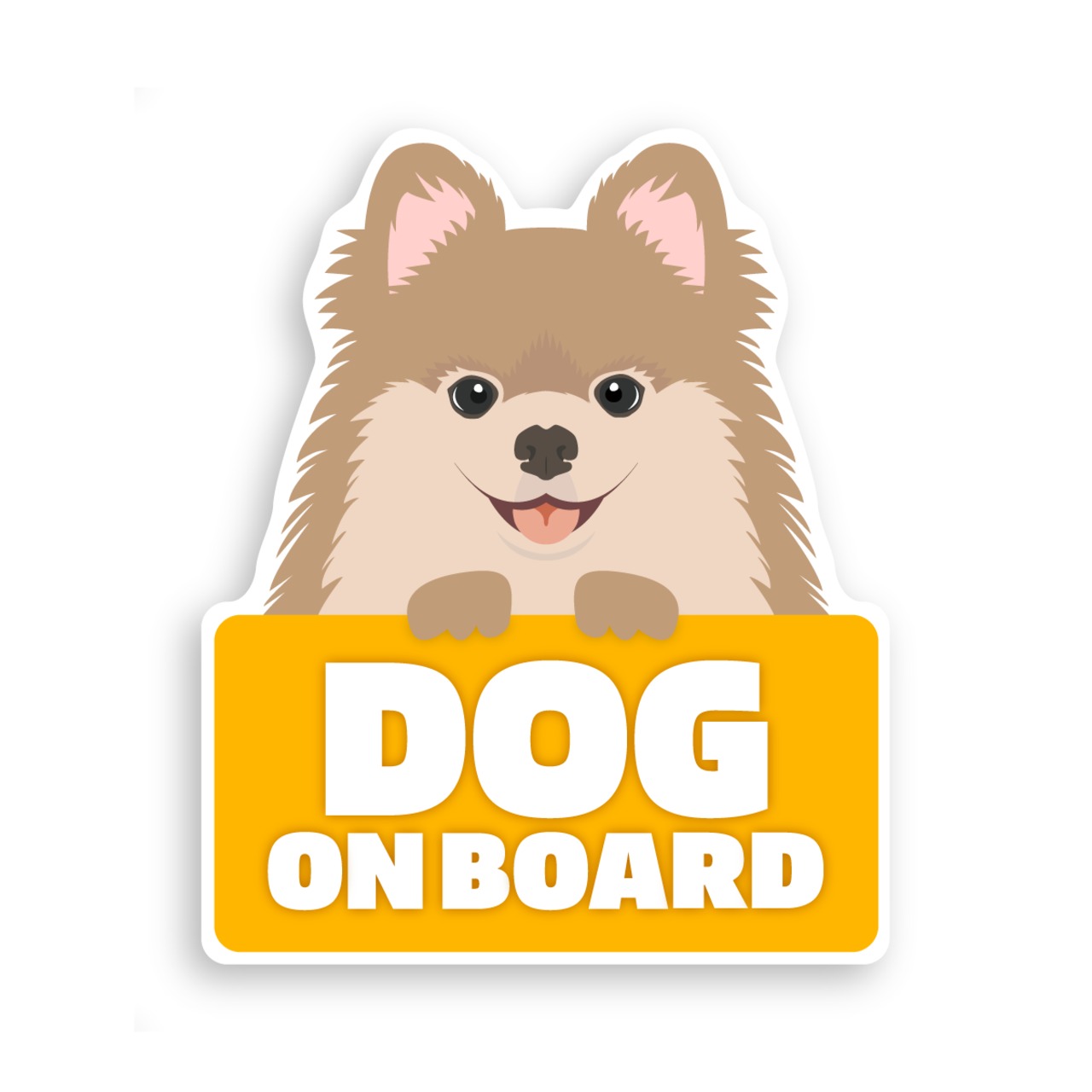 車内/車外の2wayで使えるマグネットカーサイン(ポメラニアン) | PAW