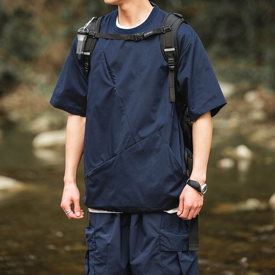 オーバーサイズ五分袖Tシャツ A18448