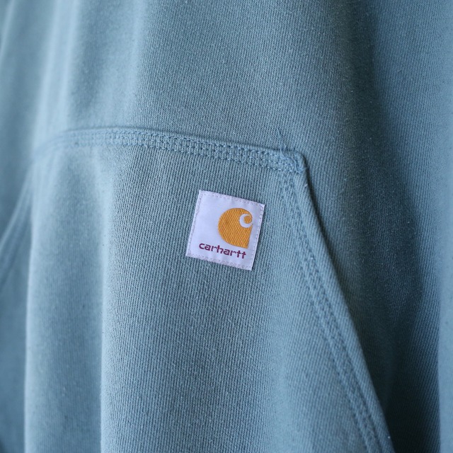 "carhartt" sleeve printed design XXL over silhouette green parka