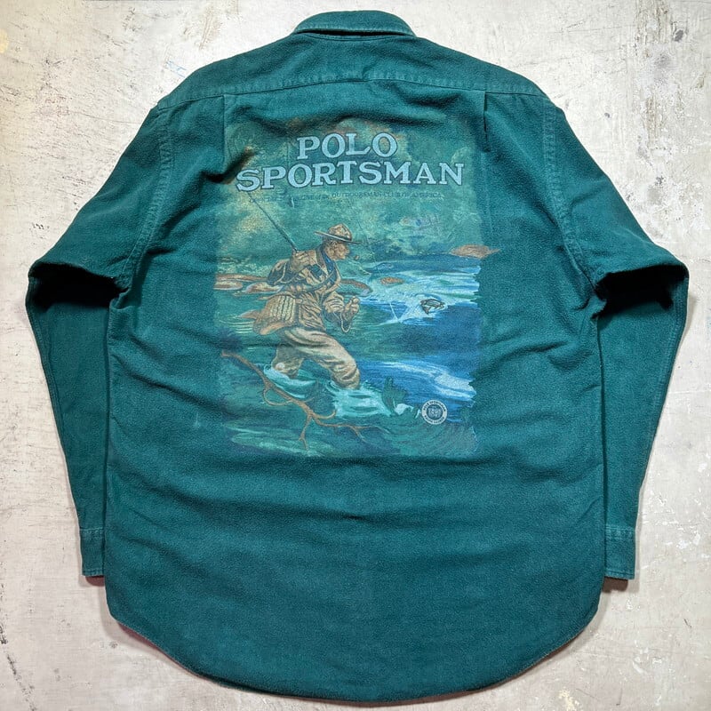 's POLO COUNTRY POLO SPORTSMAN コットンフランネルシャツ バック