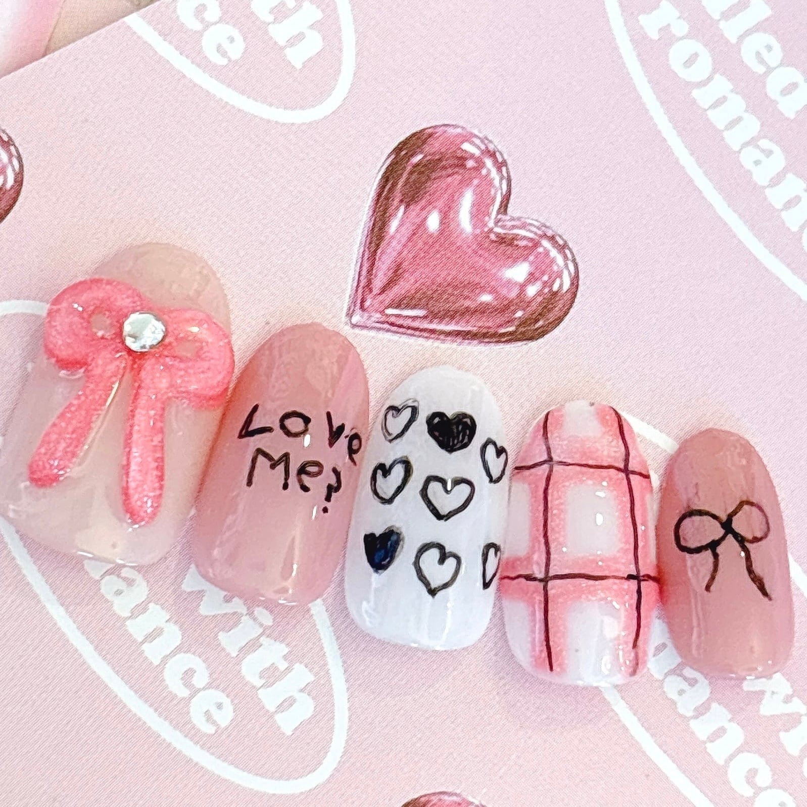 送料無料】ネイルチップNo.130♡ネイル/韓国/アート/パーツ/カラフル