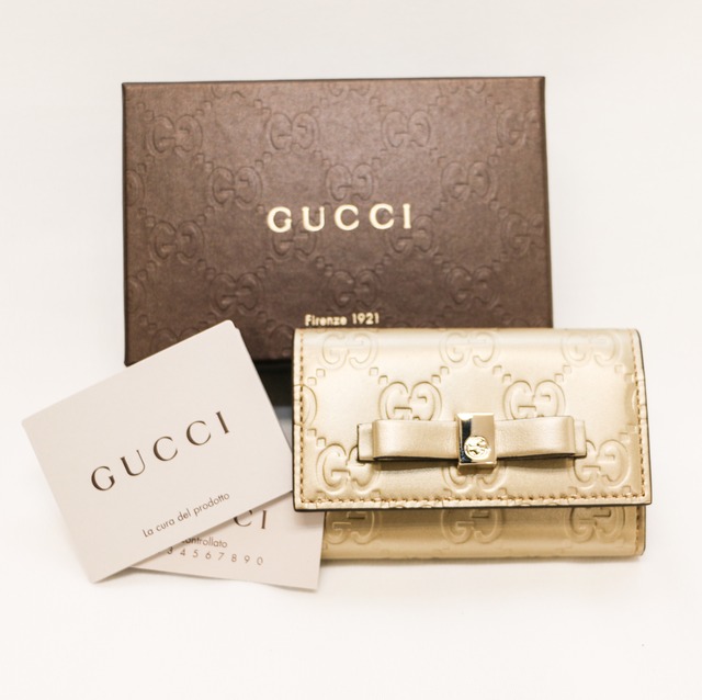 GUCCI　キーケース　６連　 BOWY　レザー　グッチシマ　388682