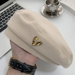 ベレー帽 レディース 春秋冬 韓国 帽子 おしゃれ 大人 かわいい ハート きれいめ フェミニン キャップ 大人可愛い 大人女子