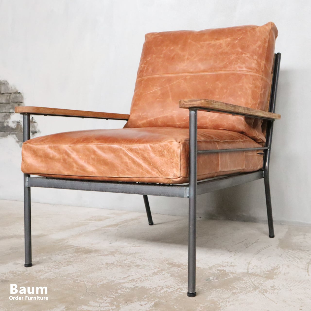 04_l [Y.T Sofa 1seater（leather）] ソファ レザー チェア イス 椅子